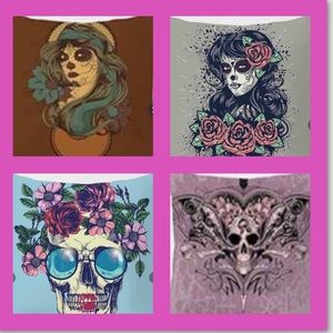 4 Skull Pillow Cases👌🏼